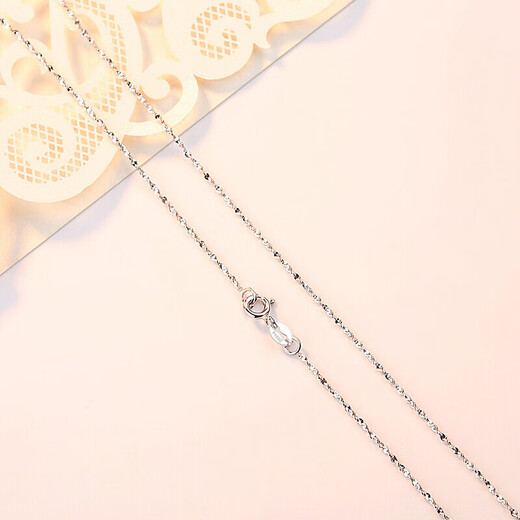 Guanpuge Fat Donglai same style pt950 platinum necklace for women PT950 platinum clavicle chain platinum fine clavicle chain versatile platinum snake bone chain (PT950) 50cm