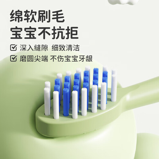 Xiaomi Wolf Sonic Children's Electric Toothbrush 3-6-12-15 Years Old Home Rechargeable Full Body Washable Fine Soft Bristle Brush Head Toothbrush Extra Long Life Deep Cleaning Gum Protection Anti-moth and Stain Remover Rechargeable 3 Brush Head Angel Blue 3-12 Years Old