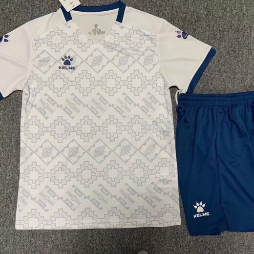 卡尔美（KELME）足球服套装短袖男成人儿童比赛训练服组队服定制印号印字球衣 1006天蓝色 3XS【115-125】