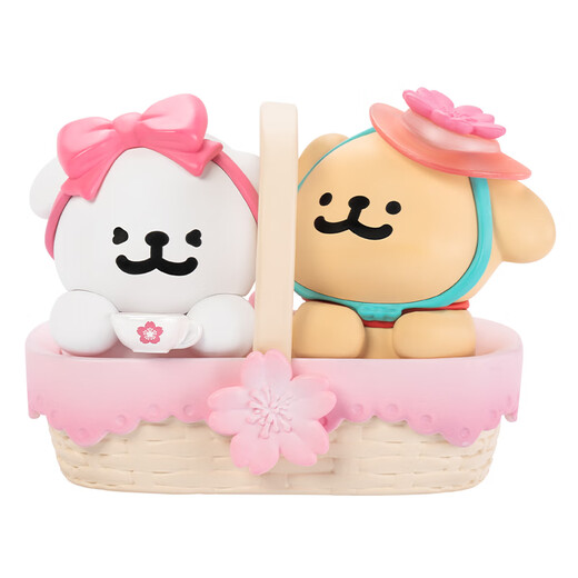 
funism playful line puppy romantic cherry blossom blind box figure men and women toy desktop ornaments birthday gift single