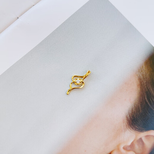 MHFDO Old Phoenix Old Phoenix Quality 18K Gold Pendant Women's Gold Necklace Single Pendant Single Pendant Without Chain Au750 Yellow 18K Gold Pendant Weiai Pendant