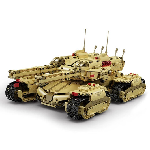 Jingdai Toys Children's 2024 Nuevos bloques de construcción Gran modelo de tanque de apocalipsis militar Juguetes ensamblados de regalo de regalo infantil (dispositivo suspendido) 3296 partículas eléctricas eléctricas