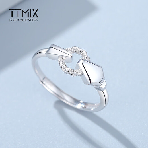 TTMIX live platinum ring for women pt950 platinum zodiac snake ring adjustable 3.7-3.9g