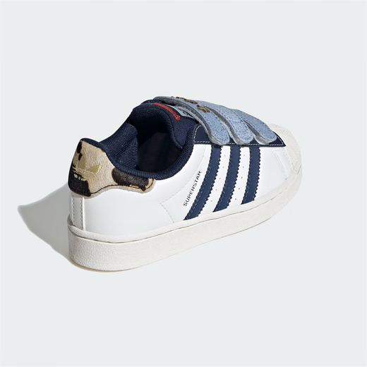 阿迪达斯 （adidas）童鞋24秋男女童经典魔术贴板鞋运动鞋IH3290IH3291 /学院藏青蓝/汉玉白 IH3290 29 11K(适合脚长17.5)