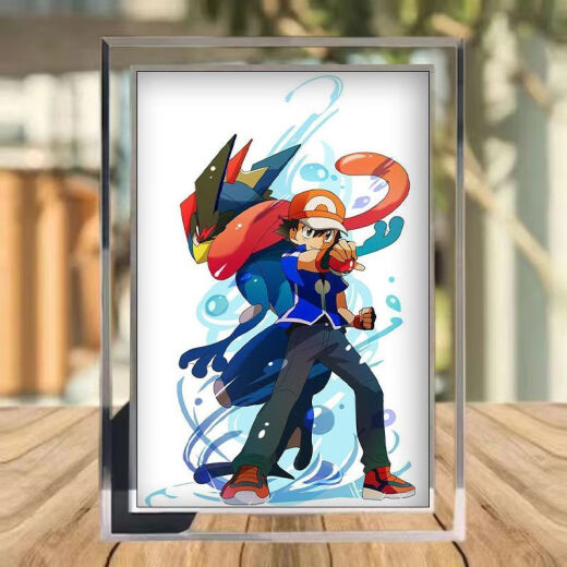Koga Nakaba Pokémon Animation periphere Kristall Fotorahmen Animation Desktop Oramente Paar Freundinnen geben Geschenke Anpassung SSELA1392 Sechs Zoll-Desktop Special