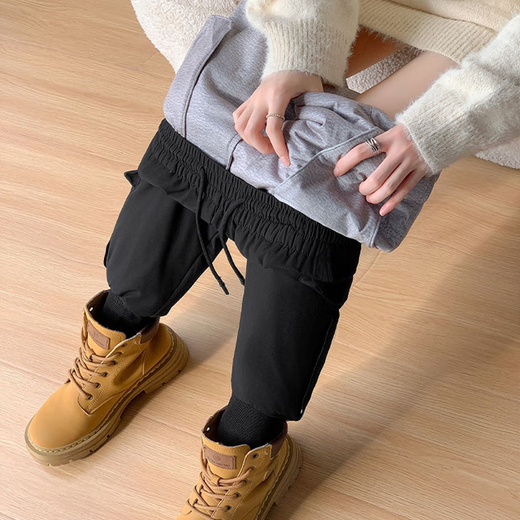 Down pants women's winter new style white duck down plus down thickening can be worn outside high-waisted overalls minus 40 degrees warm pants black real duck down cold resistant minus 30 XL suitable for 110-120 Jin Jin equals 0.5 kg