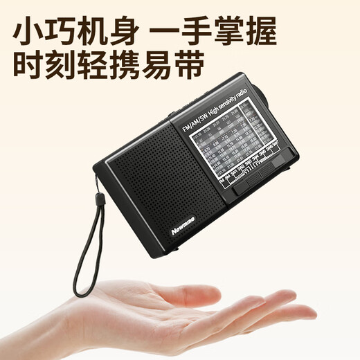 纽曼BT526收音机老人专用LED灯发光迷你小音箱便携式随身听FM调频广播戏曲半导体可充电