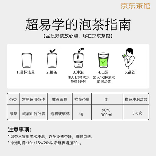 竹叶青绿茶品味 峨眉山2025新茶特级100g 袋装茶叶自己喝14004