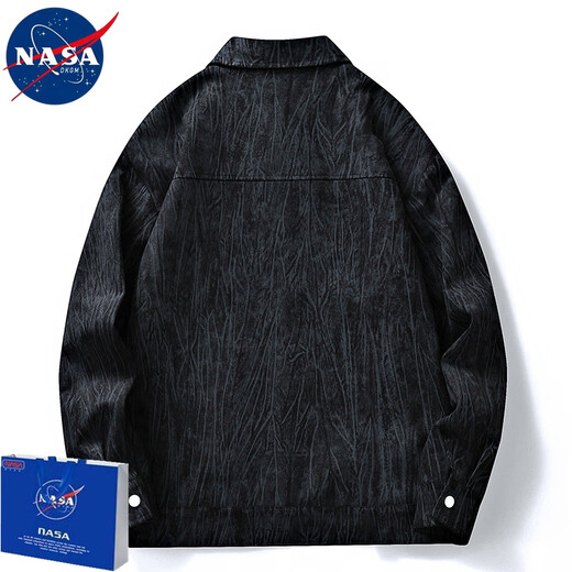 NASADKGM Jacket Men's Plush Gown Workwear Shirt Jacket Men's Loose Casual Versatile Couple Tops Plus Size Men's Beige Regular L