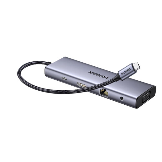 绿联CM498 Type-C扩展坞DP雷电千兆网口HDMI分线转换器音频10合1 CM498-15601 10合1