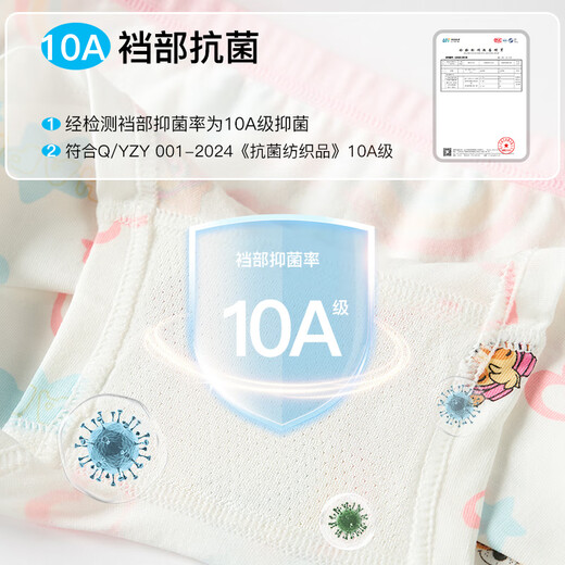 The Paw Paw Team has made great contributions to children's underwear, girls' cotton boxer shorts, 3-9 year old girls' boxer briefs, 4 pack, Tiantian Printing Group 110