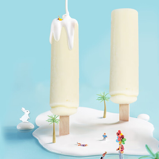 Bright (Bright) [20 pieces] Big White Rabbit Ice Cream Internet celebrity milk candy flavor ice cream with a piece of bayberry ice cream cold drink Guangming Yoube fresh milk 6 pieces 3 boxes (756g)