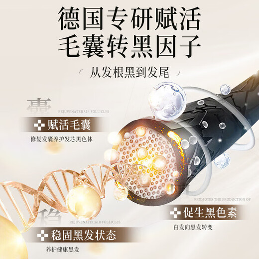 HIEUAILR Heshou Black Ganoderma Lucidum Shampoo Natural Black Hair Blossom and White Hair Turning Black to Treat Hair Roots and Prevent Loss