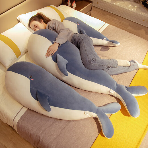 4877 Kissen Langstreifen Kissen für Mädchen schlafen mit Beinen und Seitenschlafen mit Nachtkissen für die große Rückenlehne für Jungenstil Bett Cartoon Ozean 2.0 Serie - Schwarzwal etwa 120 cm mit unabhängiger innerer Liner/abnehmbarer Kissenabdeckung