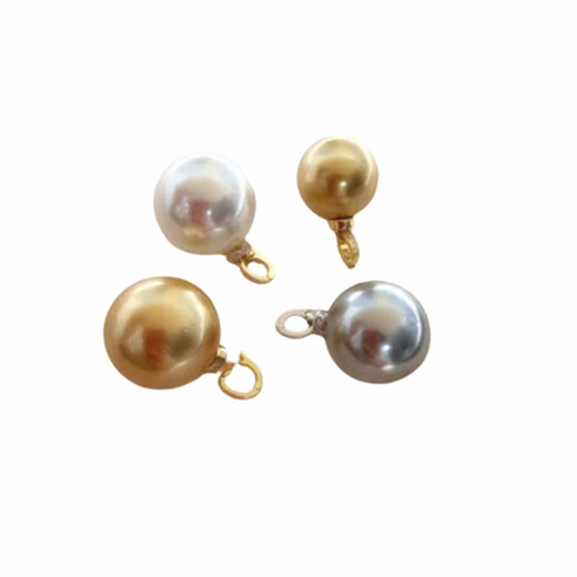 Shien Nanyang shell imitation pearl 16mm perfect round strong light sterling silver fully inlaid with zircon pendant head European and American fashion versatile tea gold 16mm