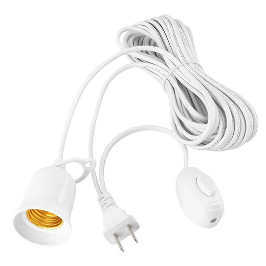 Guan'an E27 screw extension cord with plug extension cord hanging lamp holder cord 10 meters switch cord with plug switch hook