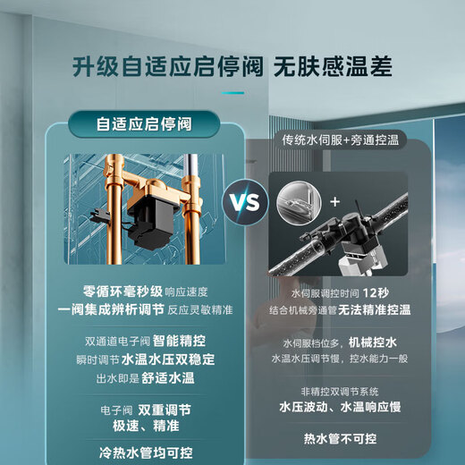 Midea 16-liter gas water heater, natural gas household first-class constant temperature and silent bathing, no cold feeling in the whole process, sealed stable combustion chamber, stepless DC variable frequency lower fan, sleeping M9S 16L, no cold feeling M9SMax | supercharged wash