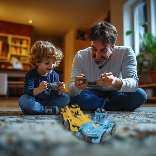 Lexibook Dual Remote Control Crash Car, 2-car set, sound effects and lights, 3 years and above, 12 km/h