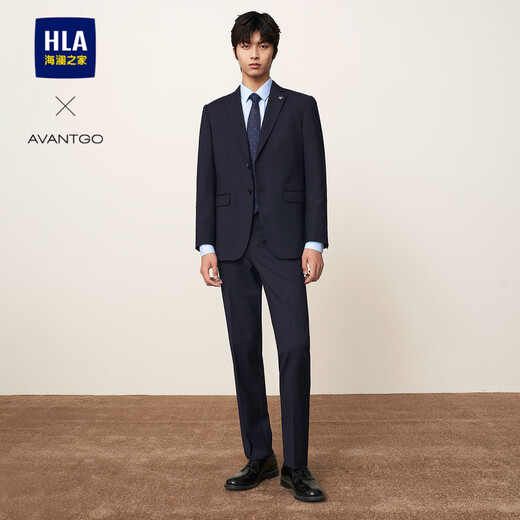Heilan House (HLA) suit men's spring and autumn new light business classic series suit suit Navy 01 suit + trousers reservation 5XL 185/104B