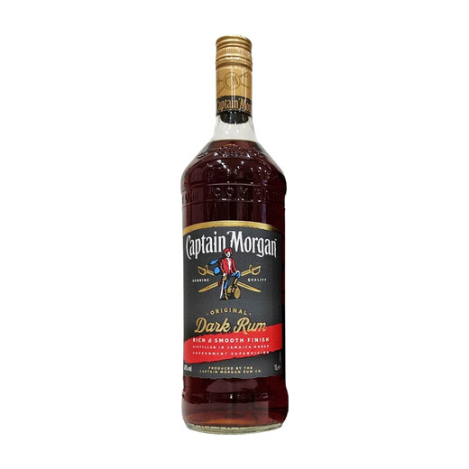 摩根船长（Captain Morgan） 洋酒 黑朗姆酒 莫吉托 基酒调酒 1000ml