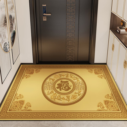 
Mingruiju high-end entrance door floor mat living room diatom mud water absorption floor mat entrance golden entrance floor mat absorbs water and can be cut Fuqi gold~ND~12138 80*120cm upgraded diatom mud]