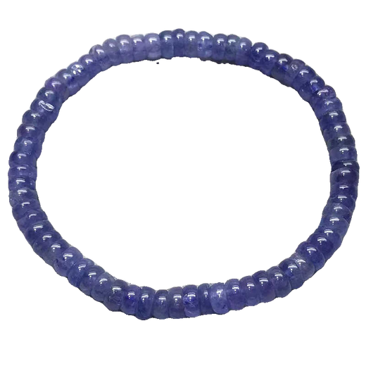 Library selected natural tanzanite round bead bracelet for women Tanzania Ocean Heart purple sapphire crystal gemstone bracelet jewelry 24644
