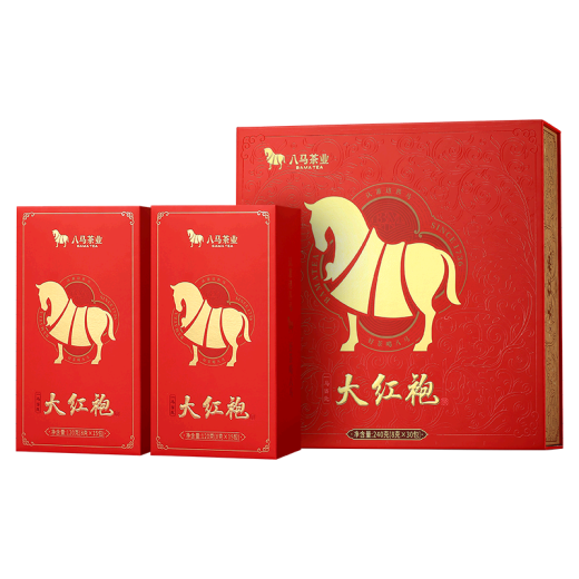 Bama Tea Industry Wuyishan Rock Tea Dahongpao/Cinnamon/Narcissus Oolong Tea Dragon Boat Festival Gift Tea Gift Box [One Horse First] Dahongpao 240g