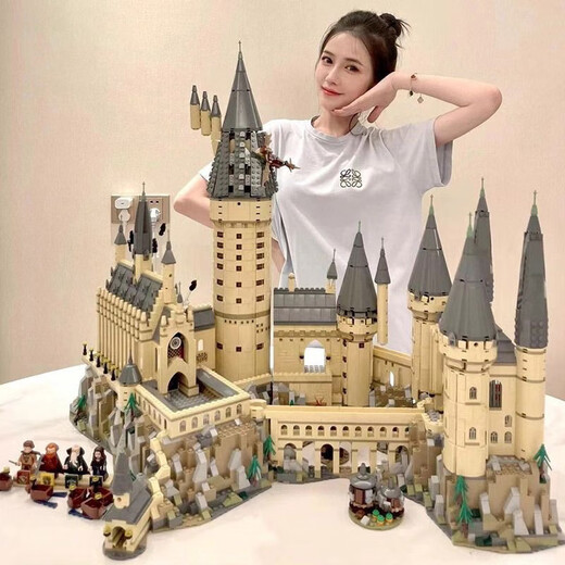 Senkedo compatible building blocks Hogwarts Castle Huge Harry Potter Adult Difficulty Assembly Toys Hogwarts 16886+light tools