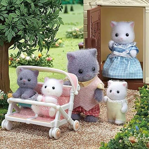森贝儿家族（Sylvanian families） 日版波斯猫宝宝 过家家女孩玩具玩偶套装 生日礼物送儿童礼物
