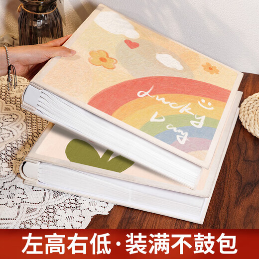 相册大容量纪念册插页5寸6寸7照片收纳家庭宝宝儿童情侣影集相薄 面朝太阳 【送礼盒】混装567810寸694张【标准/塑封可