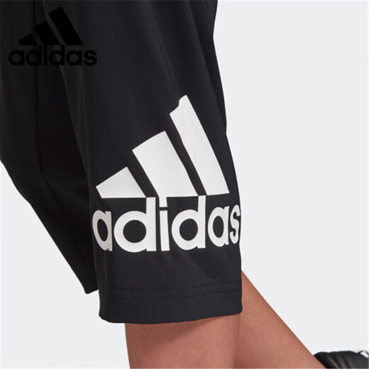 ADIDAS 阿迪达斯 童装22年夏季新款男大童运动训练裤透气舒适儿童七分裤 DV1387 152 A