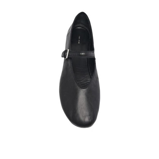 Les chaussures et bottes de luxe en rang pour les femmes Boheme MJ Buckle Flat Shoes F1396N60-BLK 24 HOT VENTE NOIR 36