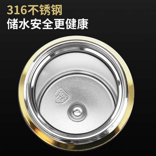 XKJ Deutschland 316 Edelstahl High-End Thermos Cup Männer und Frauen Wasser Cup Brew Tea Cup Gift Cup Business Cup Custom Lacking [Osidian Black] gewöhnlicher Filter 420 ml