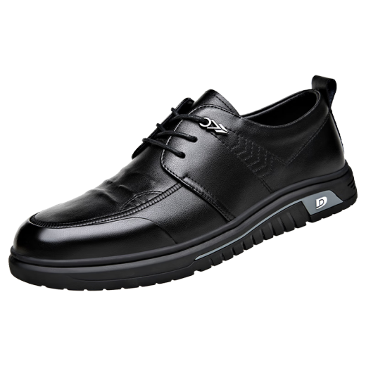 YRC Yierkang Lederschuhe Herrenschuhe Neue Geschäft wasserdichte Anti-Schlupf-Sport-Flachschuhe Arbeit lässig Lederschuhe tragen resistente schwarze 9755 Bestellung Laut den Standard Lederschuhen 39 245