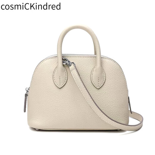 Cosmickindred Top Saper Bolso de piel de vaca Conmovedor Bolso de cuero versátil Bolso de cuero un hombro Bolsa de carcasa de cuerpo Mujer Elefante Gris
