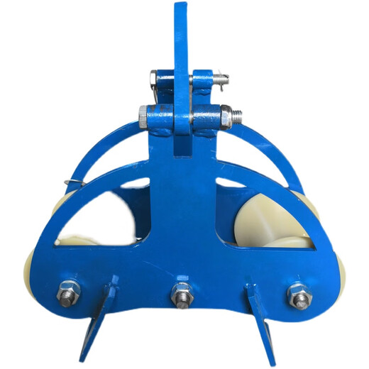 Electric cable pulley pay-off pulley wellhead left and right bridge pulley hanging wheel pipe mouth corner slider triple steel H-type two-wheeled hanging wheel nylon 160*140mm