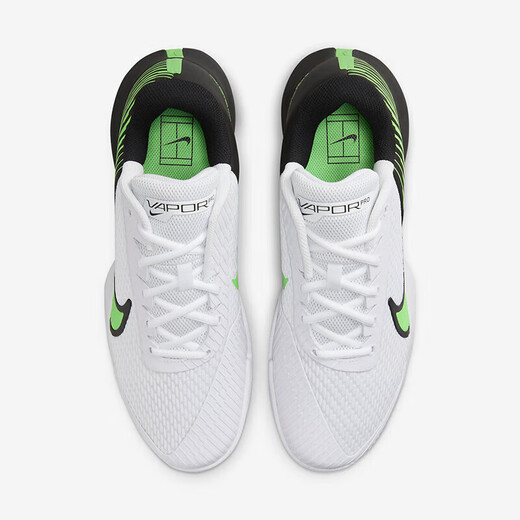 NIKE耐克男鞋时尚舒适轻便网球鞋缓震耐磨休闲鞋户外健身训练运动鞋 DR6191-105/黑白绿 42