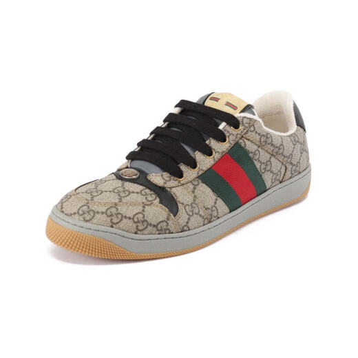 Gucci (Gucci) Nuevos productos, serie de insultos para hombres Zapatos deportivos informales 674530 96GE0 9766 beige ebony double g con cinta roja y verde de flores antiguas 42.5 / marca código original 8.5