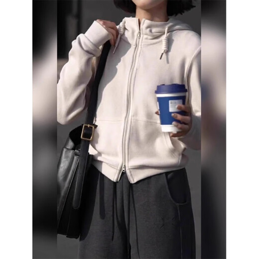 Piercada European informal Sports Traje para mujeres Primavera y otoño 2025 Nuevo pantalones de pierna ancha de moda sudadera de dos piezas 6581 Top blancos + pantalones grises de hierro (sin terciopelo) XL (peso recomendado 124-136 Jin [Jin equivale a 0.5 kg])