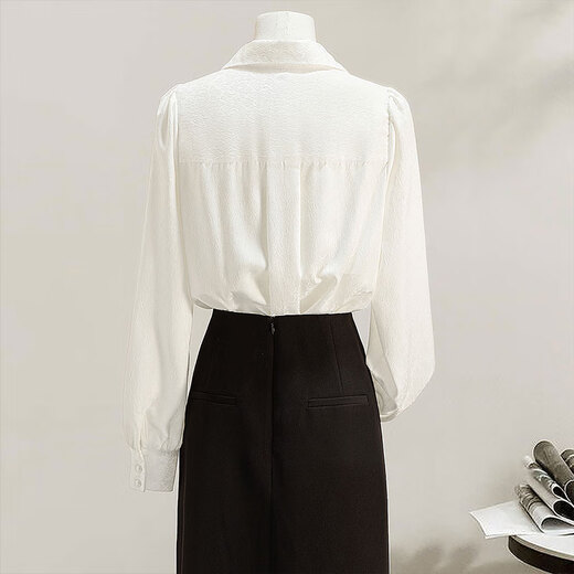 Sibaishe new Chinese shirt 2026 spring new women's simple temperament lapel single-breasted shirt