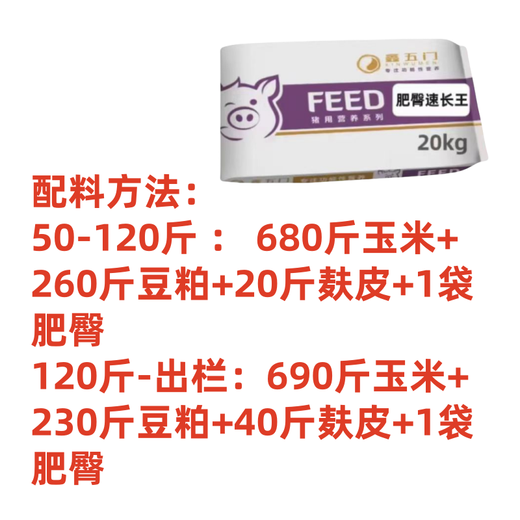 Xinwumen's new product - Fat Hips Fast Growth King 4% Medium Pig Compound Premix - 20kg per bag, 1 bag