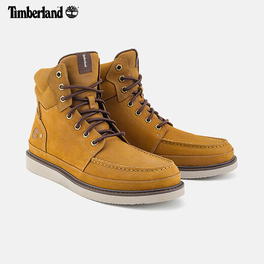 添柏岚（Timberland）官方男鞋中帮靴户外休闲商务通勤舒适皮革|A698F A698F754/小麦色 43
