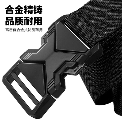 Ousen tactical belt canvas belt men's outdoor quick release elastic buckle mountaineering sports extended military training pants belt