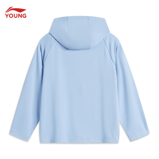 Li Ning Children's Clothing Children's Sun Protection Clothing for Men and Women Spring and Summer Knitted Cool Sun Protection Clothing Sports Jacket YFDV127 New Aurora Blue-4 140