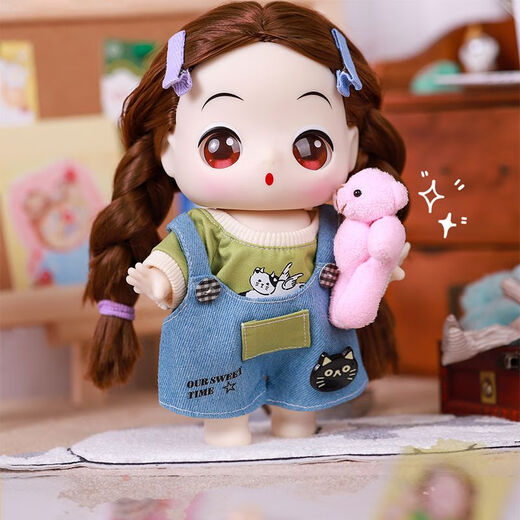 棉花糖洋娃娃玩偶换装化妆儿童diy手工过家家玩具女孩子生日礼物 DIY随心换妆棉花娃娃[豪华版] 礼盒装