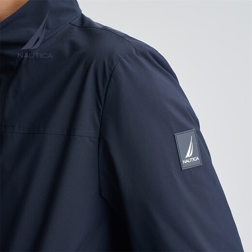 NAUTICA Men's 25 Spring New Anti-light Water Splashing Comfortable Small Stand Collar Jacket Men's JE5150 Navy Blue 4NV M
