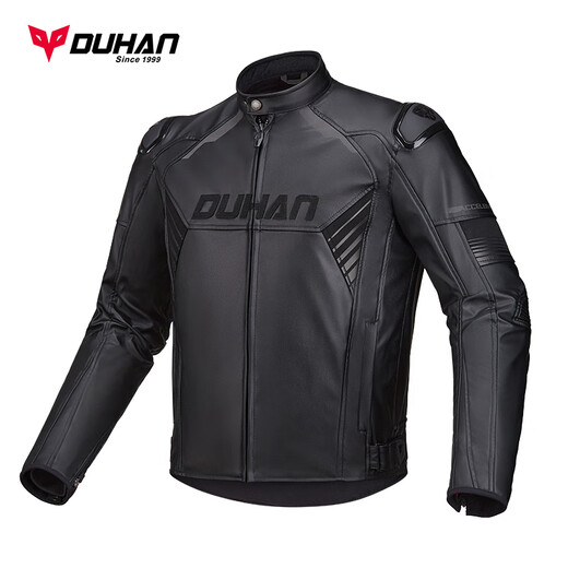 Duhan 2168 Black Motorcycle Riding Suit Men's Four Seasons Universal Motorcycle Leather Suit Anti-fall Warm Racing Suit Rider Suit XL