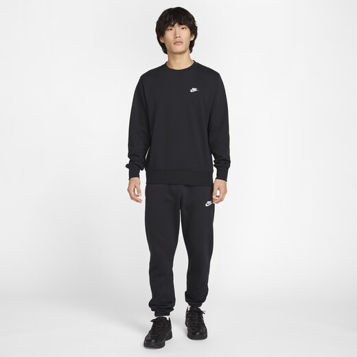 Nike (Nike) Sociedad de cuello redonda de lana de lana francesa oficial para hombres