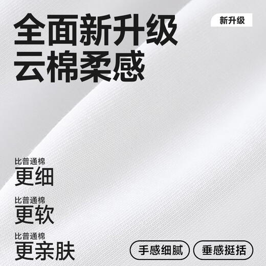 Miniso pure cotton long-sleeved T-shirt men's spring and autumn solid color round neck inner wear loose casual bottoming shirt white XL