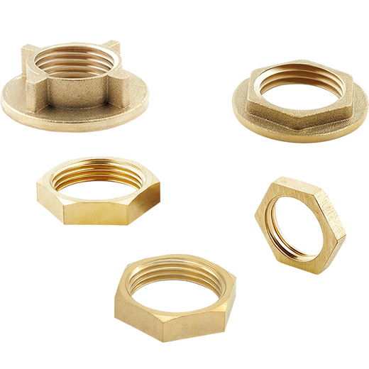 Airun à 4 points Flange and Capp Copper écrou de cuivre à 6 points Écrou de 1 pouce Faucet Fixe Pression Capuche hexagonale et Coup de verrouillage du cercle (2 pièces) Capuchissement de serrage à la main à 4 points (# 695)